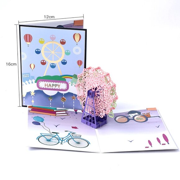 Happy Mother's Day! Ferris Wheel Pop Up Greeting Card, Pop-Up Card, 3D Card - Picture 1 of 4